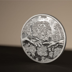 Îles Cook : X-Ray - La création d'Adam coloré 1 once d'argent 2023 Proof Ultra High Relief