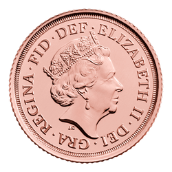 Velká Británie: 1/2 suverénní Elizabeth II. 2022