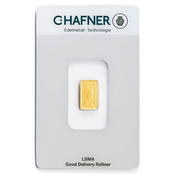 Barra C. Hafner 2 gramos Oro LBMA GD Refiner