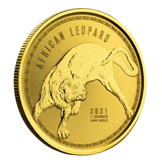 Ghana: Leopardo africano 1 oncia d'oro 2021 Proof