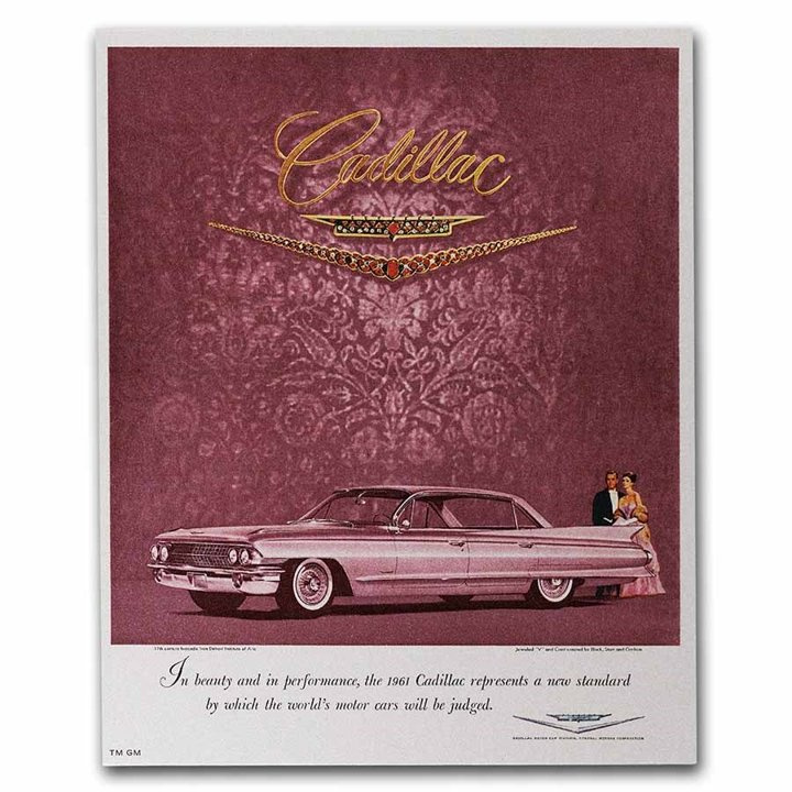 1961 Cadillac Sedan Deville Set 2 oz Silber & Die Cast Car