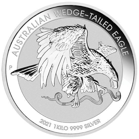 Aquila australiana 1000 grammi d'argento 2021 Incuso