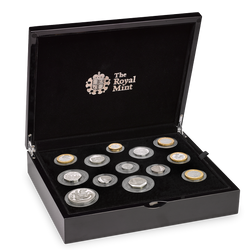 Set of 14 silber coins United Kingdom 2018 Proof 