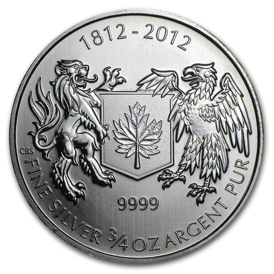 War of 1812 3/4 oz Silver 2012