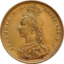 Gold Sovereign Victoria Jubilee- Great Britain 1887-1893