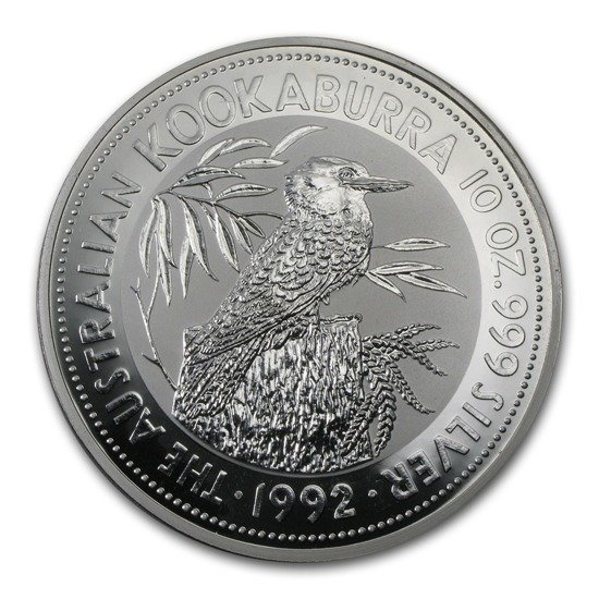 Kookaburra 10 uncji Srebra 1992