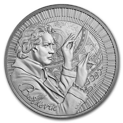 Niue: Icone dell'ispirazione - Beethoven 1 oncia d'argento 2024 Proof