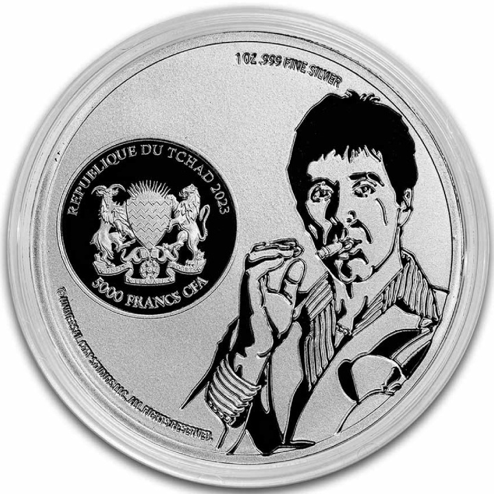 Chad: Scarface - 40th Anniversary coloured 1 oz Silber 2023 Proof