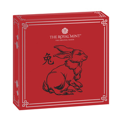 Royal Mint Lunar: Anno del Coniglio 1 oncia d'argento 2023 Proof