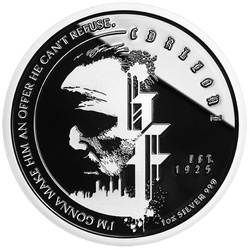Niue: The Godfather 50th Anniversary coloured 1 oz Silver 2022 Enameled Coin"I'M GONNA MAKE HIM AN OFFER HE CAN'T REFUSE"