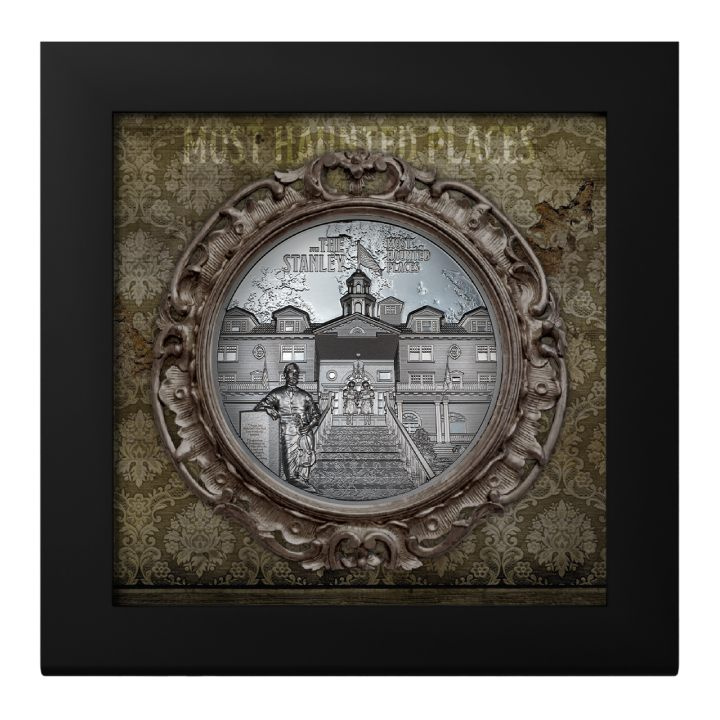 Islas Cook: Most Haunted Places - The Stanley 2 oz Silver 2023 Black Proof Ultra High Relief