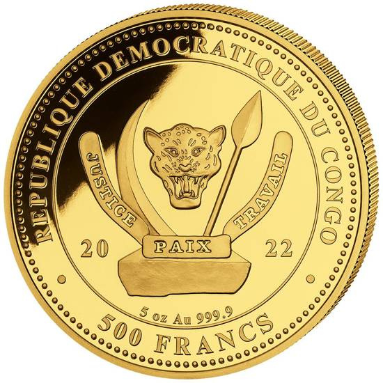 Congo: World‘s Wildlife - The Bear 5 uncji Złota 2022 Proof
