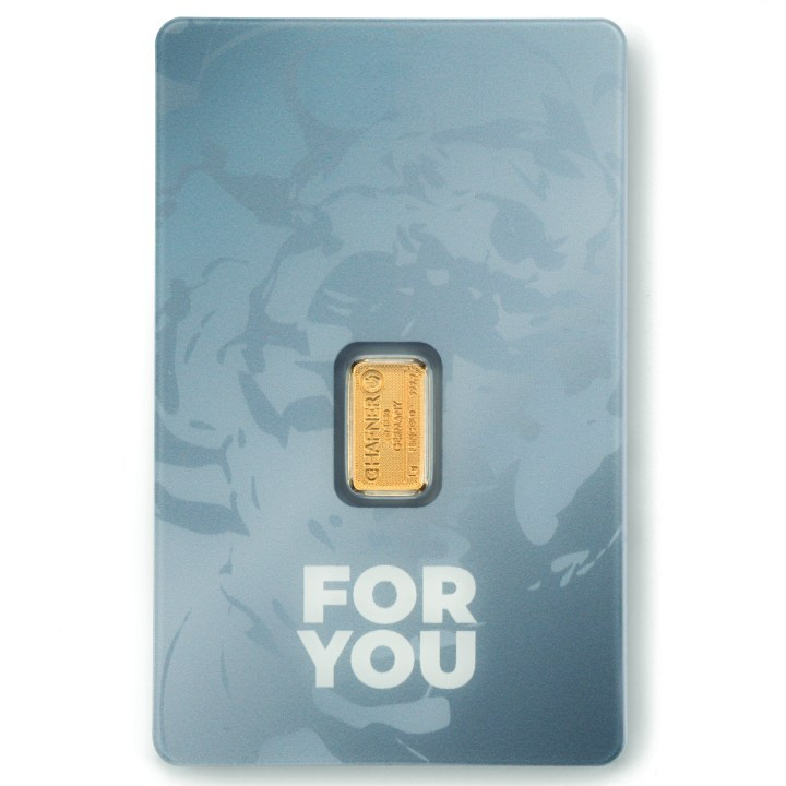 C. Hafner 1 g Gold Bar – For You (blue)