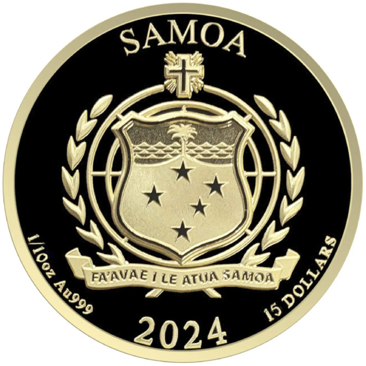 Samoa: Aquila dorata 1/10 oncia d'oro 2024 Prooflike