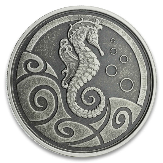Samoa : Hippocampe 1 once d'argent 2019 Pièce antique