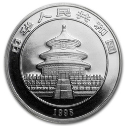 China Panda 1 oz Silver 1998