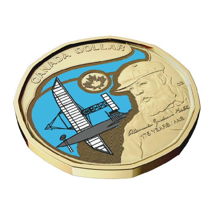 Canada: 175th Anniversary of the Birth of Alexander Graham Bell coloured 2022 Coin