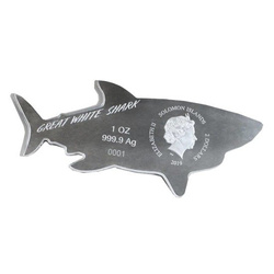 Hunters of the Deep: The Great White Shark 1 oz Silver 2019 Proof