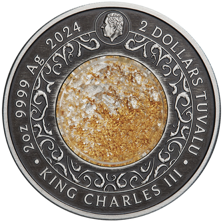 Tuvalu: Alicanto pozłacany 2 uncje Srebra 2024 Antiqued Coin