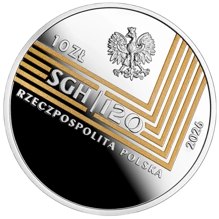 Moneda de plata 120.º aniversario de la Escuela de Economía de Varsovia 10 zloty Plata 2026 Proof Carpeta/Estuche