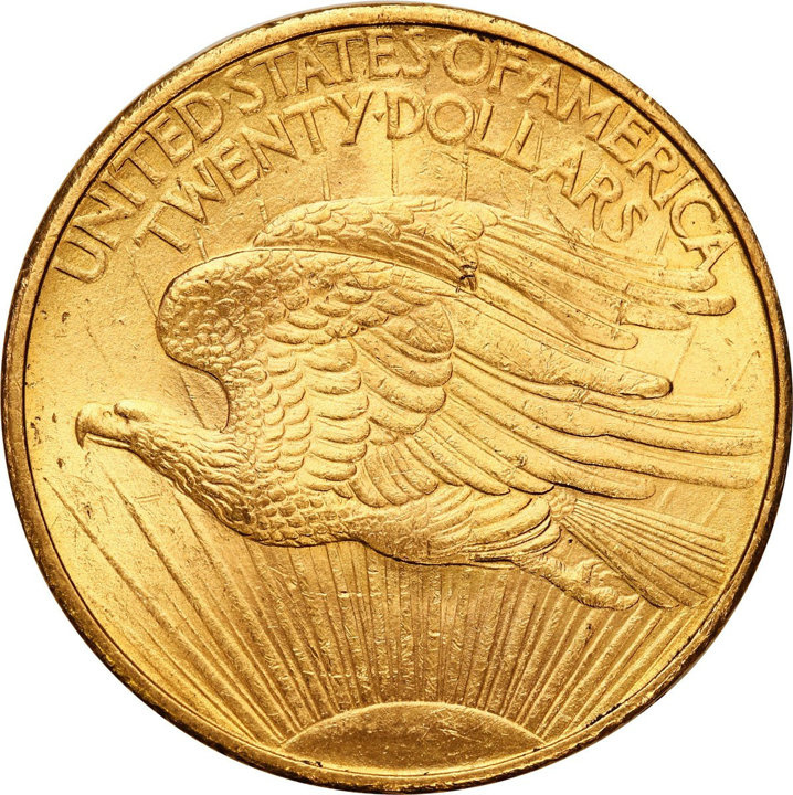 Liberty $20 Złoto 1908