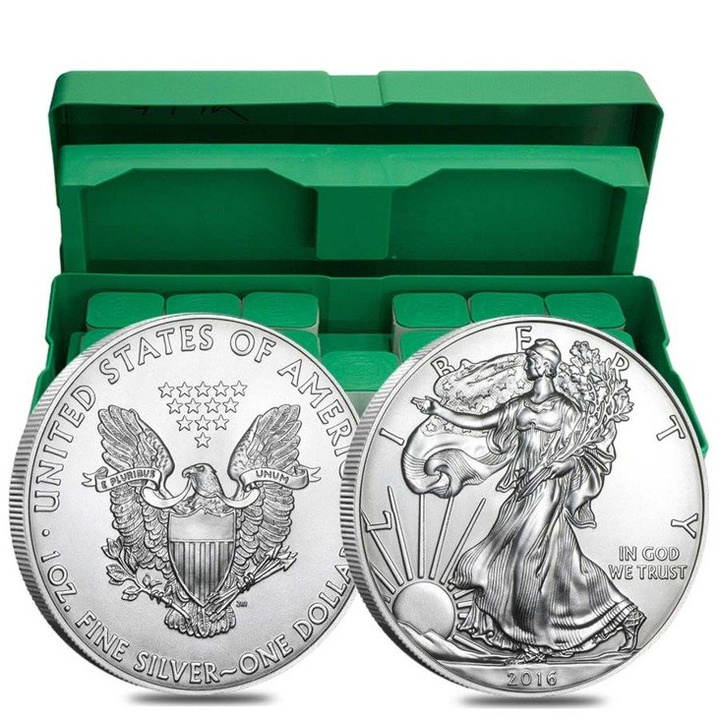 American Eagle 1oz Silver Umlaufzustand nach der Reinigung von bemalten Münzen
