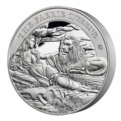 Santa Helena: Faerie Queene - Una & Lion 1000 gramos Plata 2023 Proof