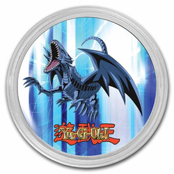 Zestaw 2 monet Niue: Yu-Gi-Oh! Seto, Blue-Eyes Dragon kolorowany - 25. rocznica 2 x 1 uncja Srebra 2022 