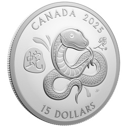 Canada : Année lunaire du serpent 1 once d'argent 2025 Proof