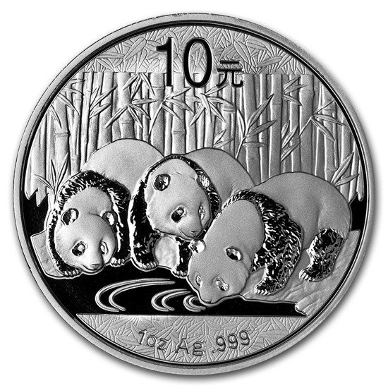 Chińska Panda 1 uncja Srebra 2013