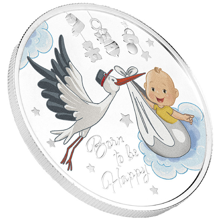 Niue: Born to Be Happy kolorowany $1 Srebro 2022 Proof