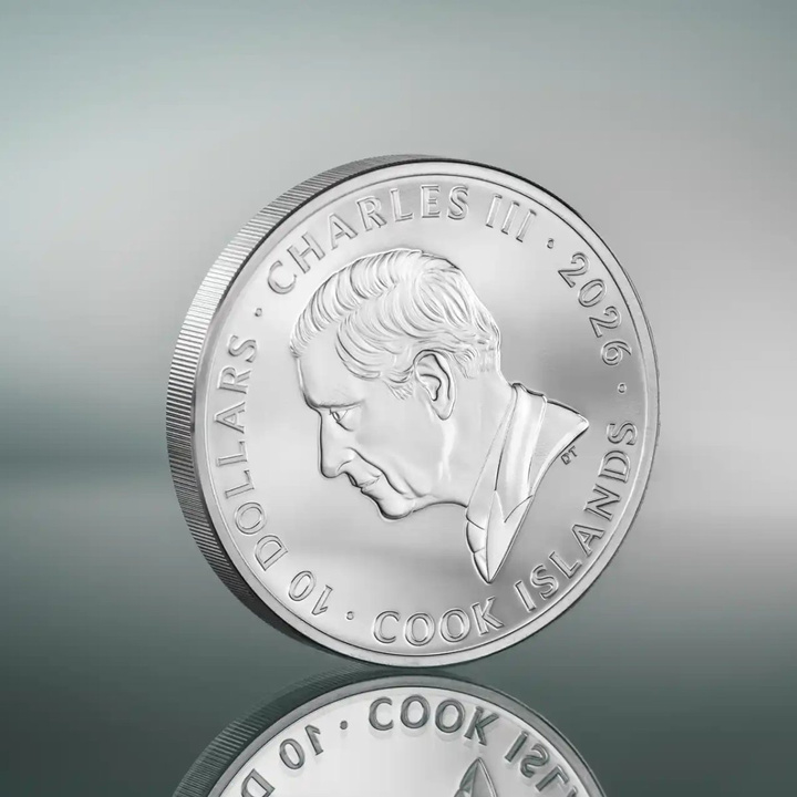 Srebrna Moneta Cook Islands: Head vs. Heart kolorowany 2 uncje Srebra 2026 Proof