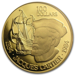 Jacques Cartier 1/2 unce zlata 1984 Proof