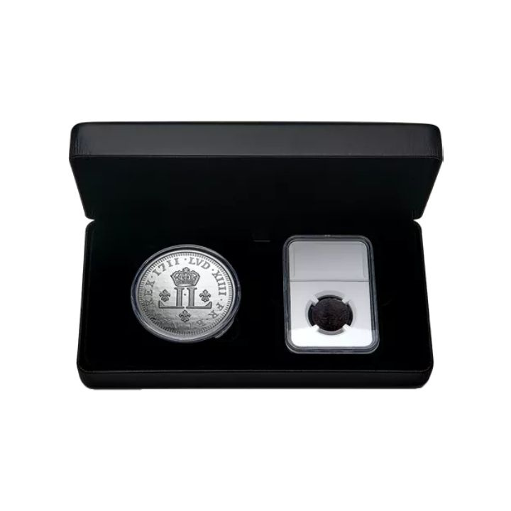 Canada: Reliquie della Nuova Francia - Luigi XIV 30 denari 5 once d'argento 2022 Proof