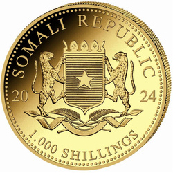 Somalia: African Wildlife - Leopard 1 oz Gold 2024