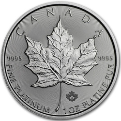 Feuille d'érable canadienne 1 once de platine 2017
