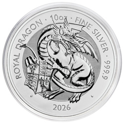 The Royal Tudor Beasts: Royal Dragon 10 oz Silber 2026