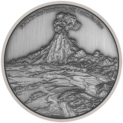 Niue: The Lord of the Rings - Mount Doom 1 uncja Srebra 2022 Antique Finish