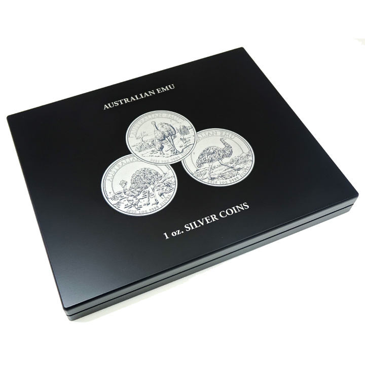 Leuchtturm Presentation cases for 20 Australian Emu 1 oz Silver coins in capsules