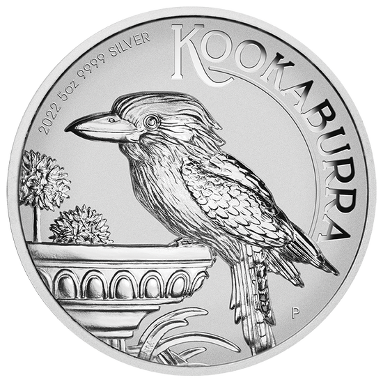 Kookaburra 5 onces d'argent 2022 Incuse