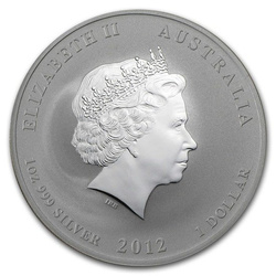 Lunar II: Anno del Dragone placcato oro 1 oncia d'argento 2012