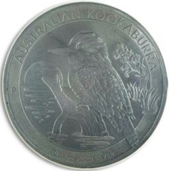 Oxidált Kookaburra 1 oz ezüst 2019
