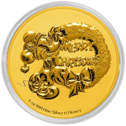 Niue: Disney - Mickey Mouse Christmas 1 oz Gold 2021