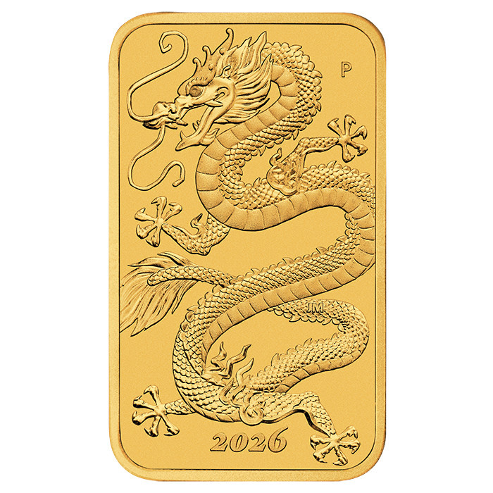 Moneta-lingotto d'oro Drago 1 oncia d'oro 2026