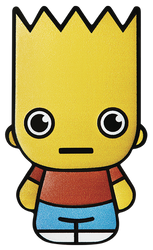 Tuvalu: Bart Simpson colorato 1 oncia d'argento 2022 Minted Minis Coin