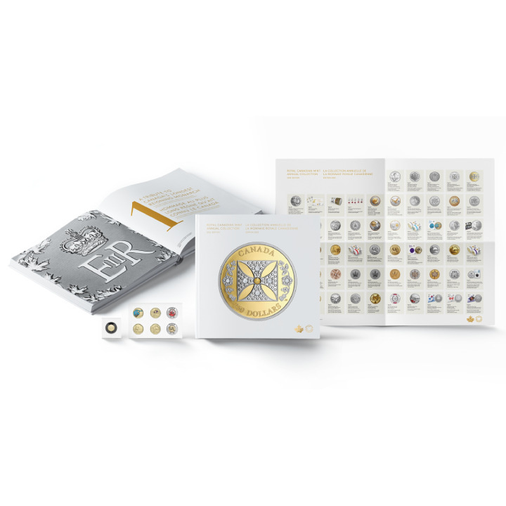 Set Canada: Album de colecție anuală cu ediție specială 7 monede 2022