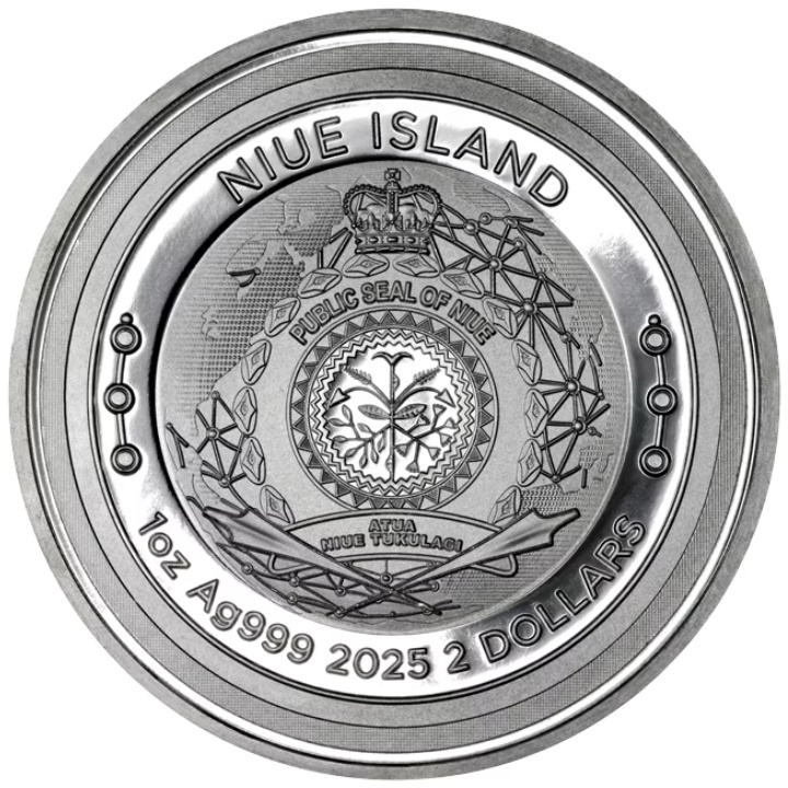 Niue: Bitcoin 1 oncia d'argento 2025