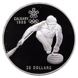 Canada: Zestaw 10 monet Calgary Olympic Games 1988 Srebro