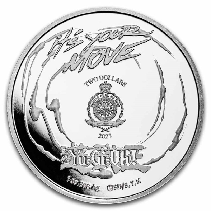 Niue: Yu-Gi-Oh! Game Flip - 25. rocznica 1 uncja Srebra 2023 Slab