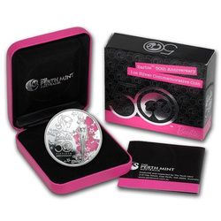50e anniversaire de Barbie 1 once d'argent 2009 Proof